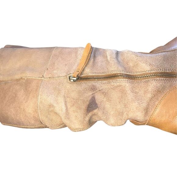 CAT caterpillar woman’s 8 heeled caramel brown leather suede tall boots - Picture 7 of 8